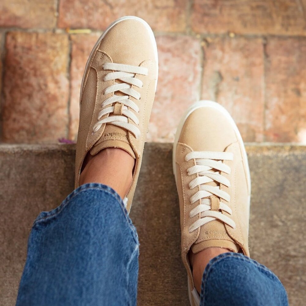 NEW Soludos Ibiza Women's Platform Sneaker Sand Tan 6 - Picture 4 of 14